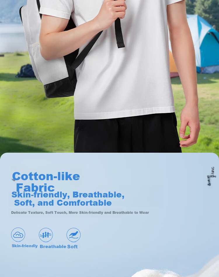 LI-NING Men's Short Sleeve Sports T-Shirt, Breathable Comfortable Cotton, Simple Casual Versatile Athletic Top 6
