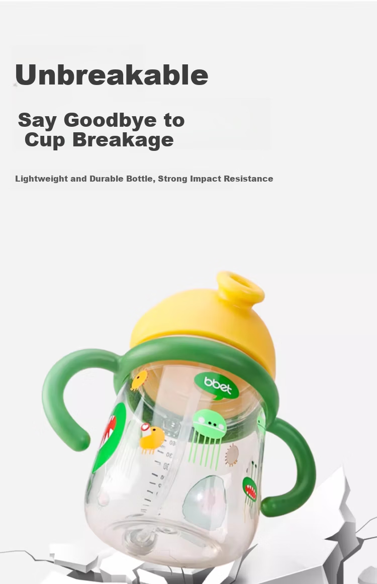 Babi Elephant Cartoon Kids Straw Cup with Handle and Strap Vika Purple 450ml 12