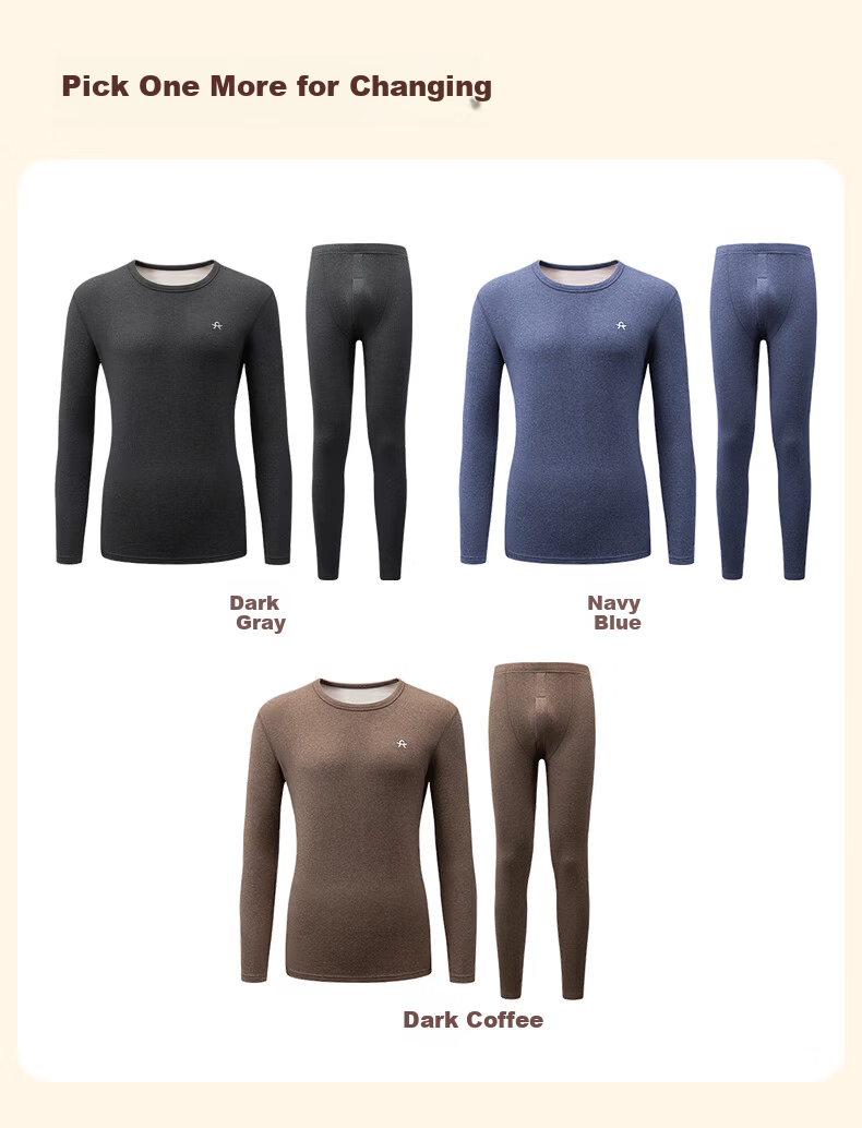 Fenteng Women's Thermal Underwear Set with Wool and Silk, 2025 New Long Sleeve Base Layer for Couples 23