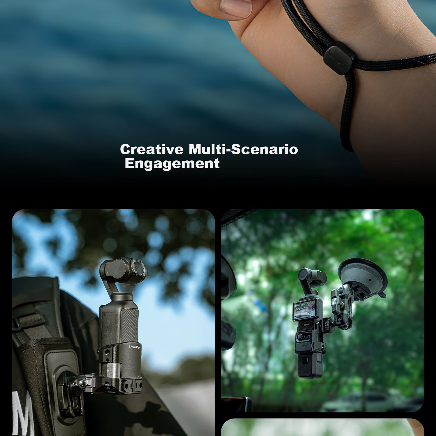 SmallRig 5072 DJI Pocket 3 Expansion Cage Mount for DJI Action Camera Protective Case Car Mount Neck Strap Handheld Expansion Accessories 5