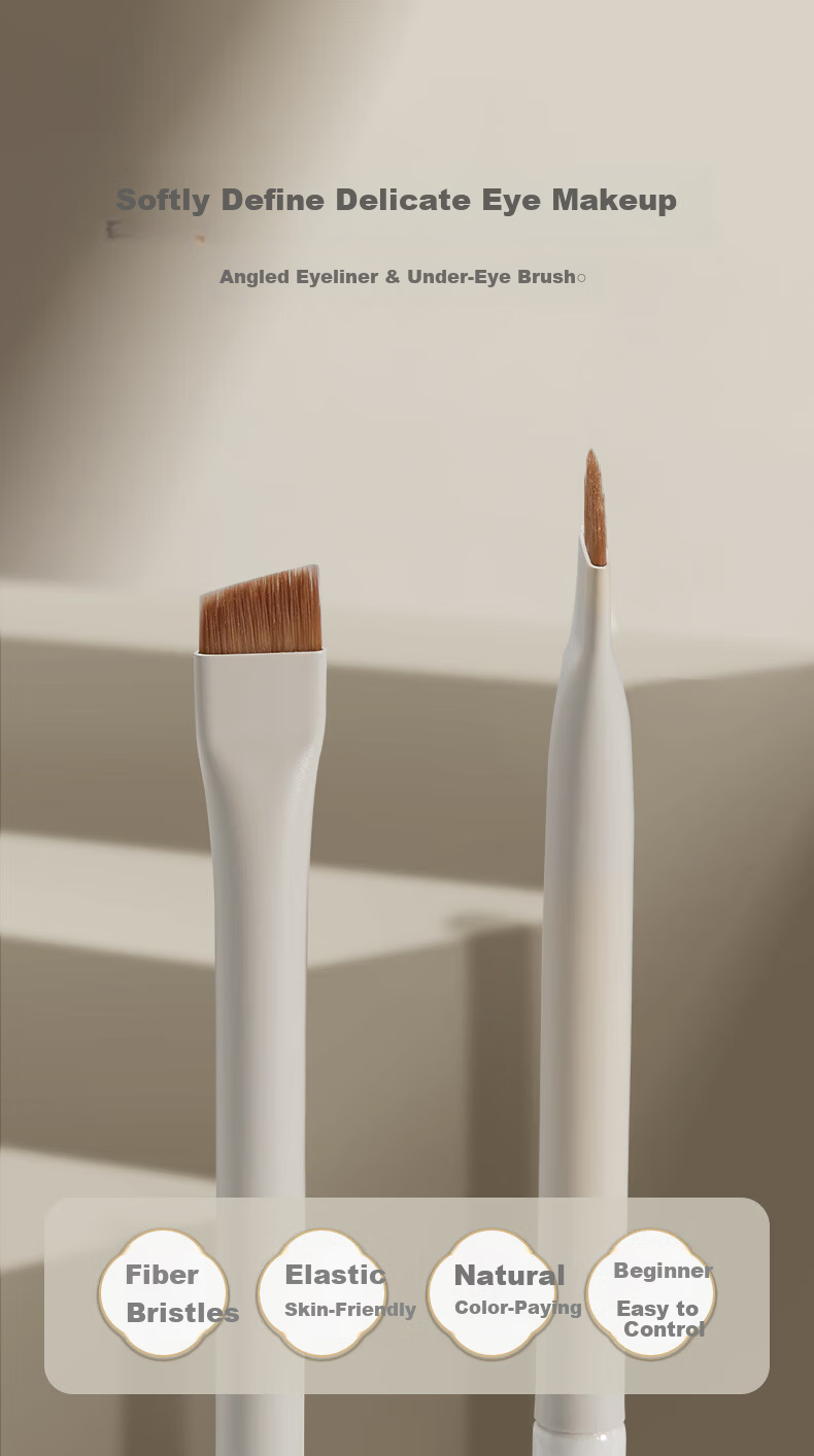 Rownyeon Flat Blade Lower Eyeliner Brush Angled Eyeliner Brush 237 Ultra Fine Detail Lower Lash Line and Aegyo Sal Defining Brush 1