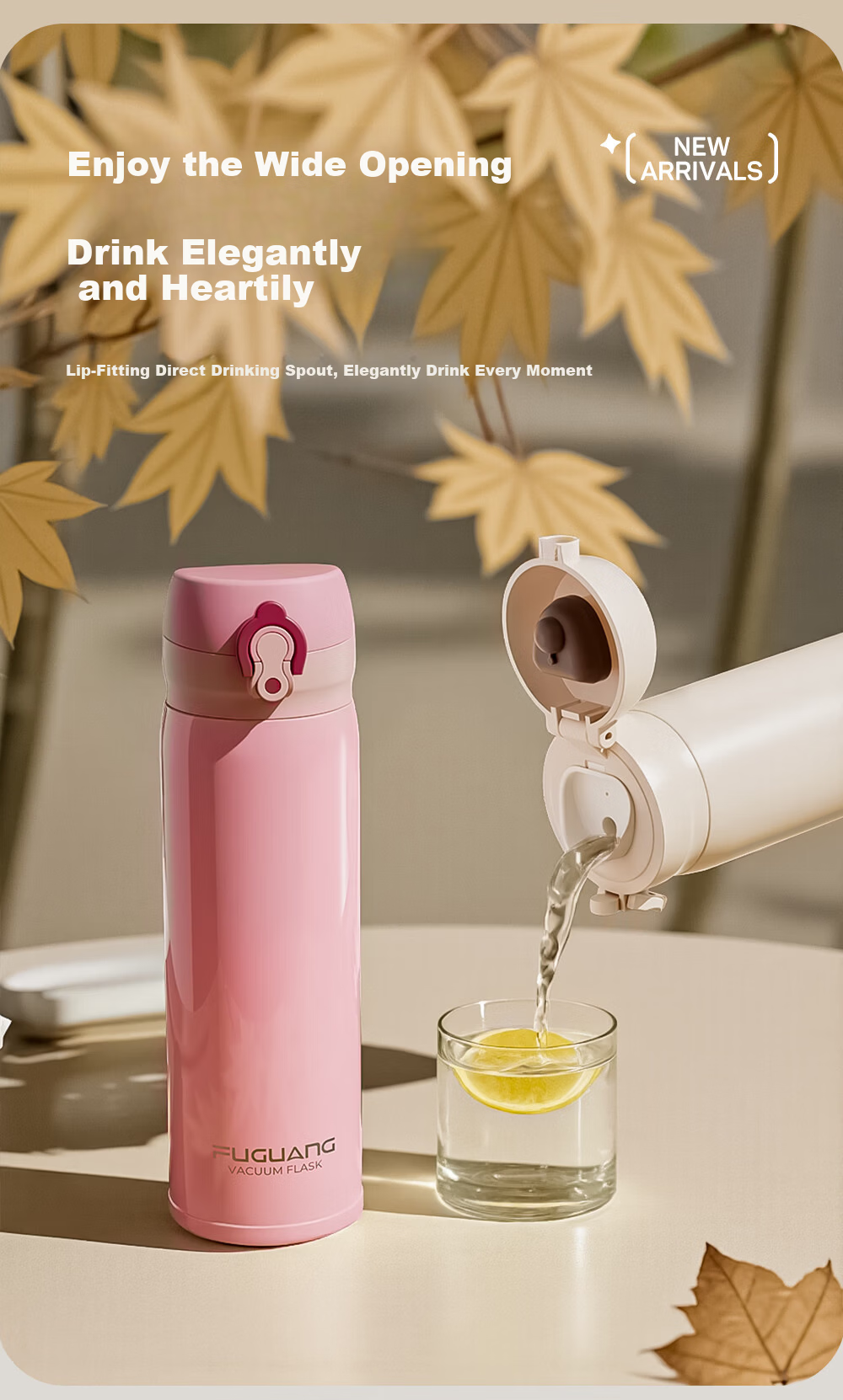 Fuguang Student Insulated Bottle 316L Stainless Steel Water Cup Unisex Simple Thermal Cup Portable Direct Drinking Cup for Kids 5