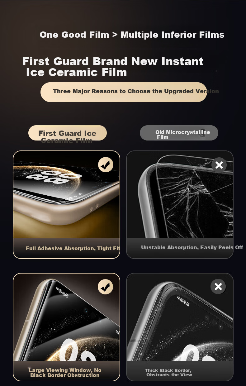 DIVI [Ice Ceramic Film I Three-Pack] Screen Protector for Huawei Mate60Pro, Full Adhesive 60pro+/RS Tempered Glass Film, Soft Film, Extraordinary Master Hydrogel Film, High-Definition Anti-Drop 2