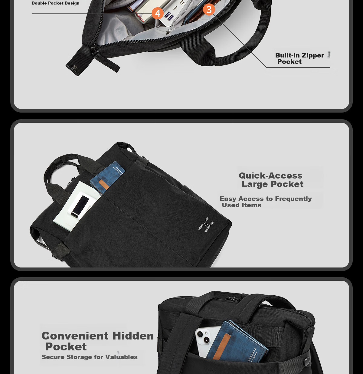 JINSHIWQ 16-inch Laptop Backpack Lightweight Stylish Commuter Bag for Men and Women Business Travel Handheld College Student Backpack 13
