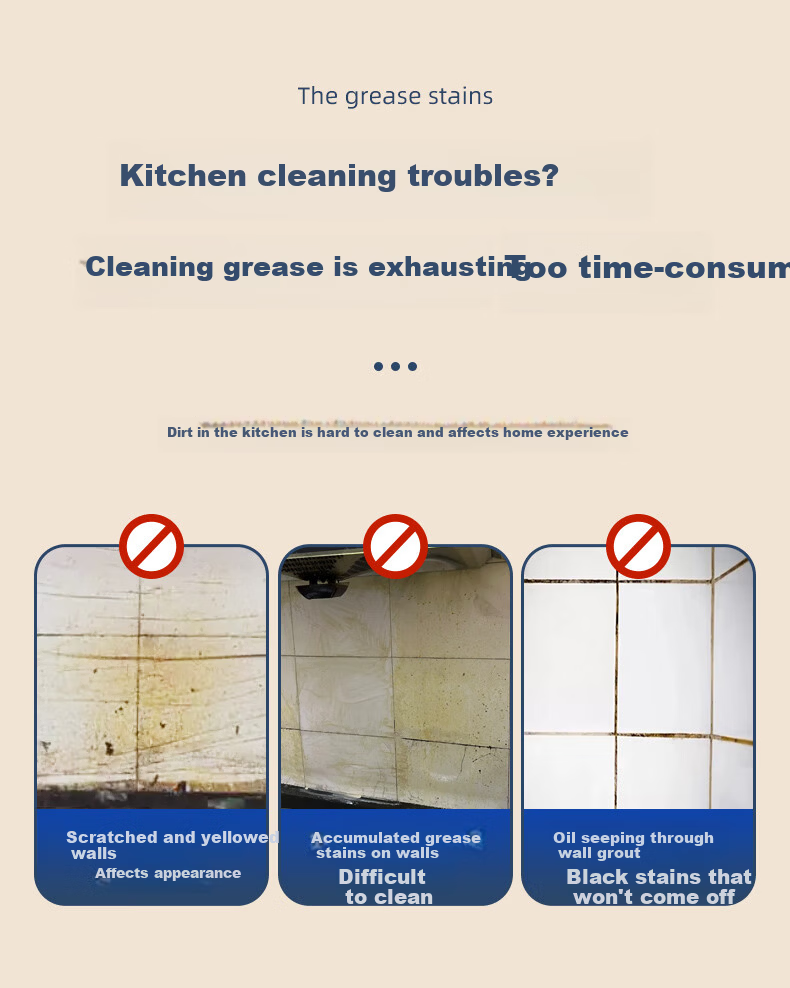 Xinuo Kitchen Oil-Proof Waterproof High-Temperature Resistant Transparent Tile Wall Sticker Protective Film for Range Hood Countertop Static Cling 1