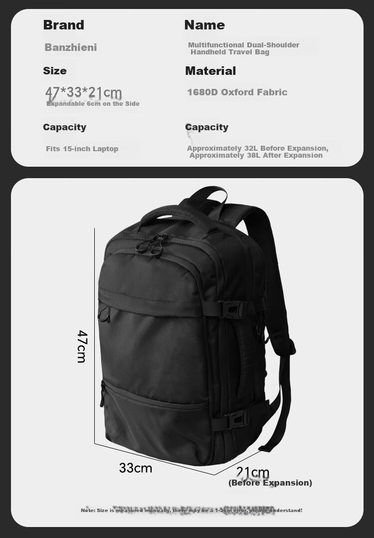 Banjeni Travel Backpack Large Capacity Sports Business Outdoor Laptop Bag Luggage Bag for Men and Women 1