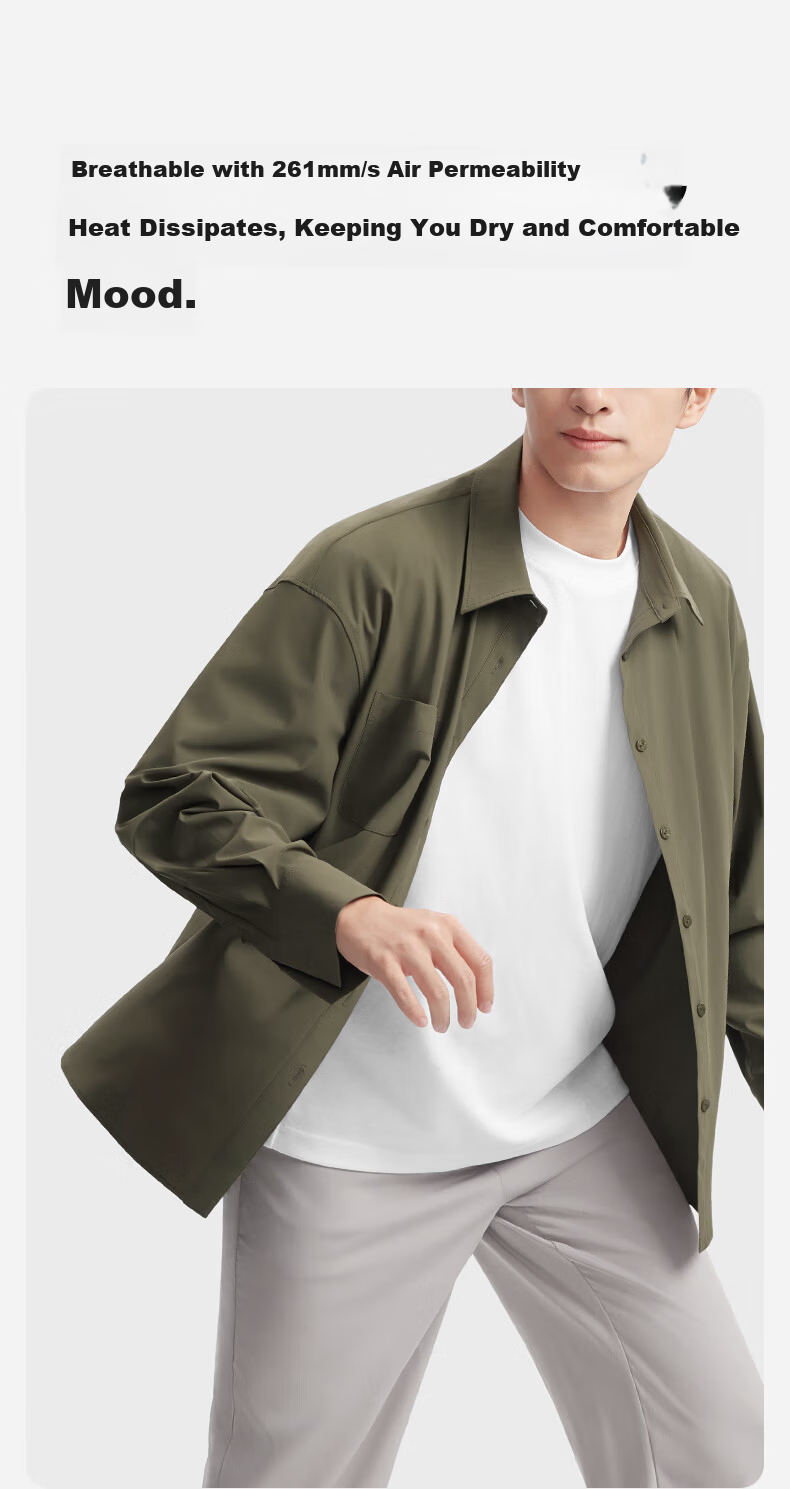 Onoko Loose Fit Sun Protection Shirt Men Long Sleeve Summer White Ice Silk Jacket UV Protection Sports Sunblock Clothing 5