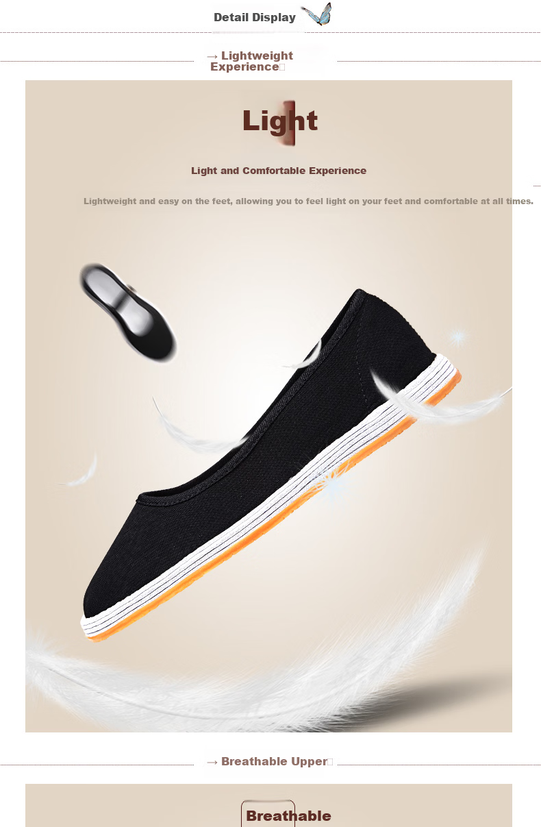 BUS HEYUAN Traditional Women's Hanfu with Breathable Buckle And Layered Sole, Old Beijing Cloth Shoes 91Y-1022A Black Buckle Size 39 7