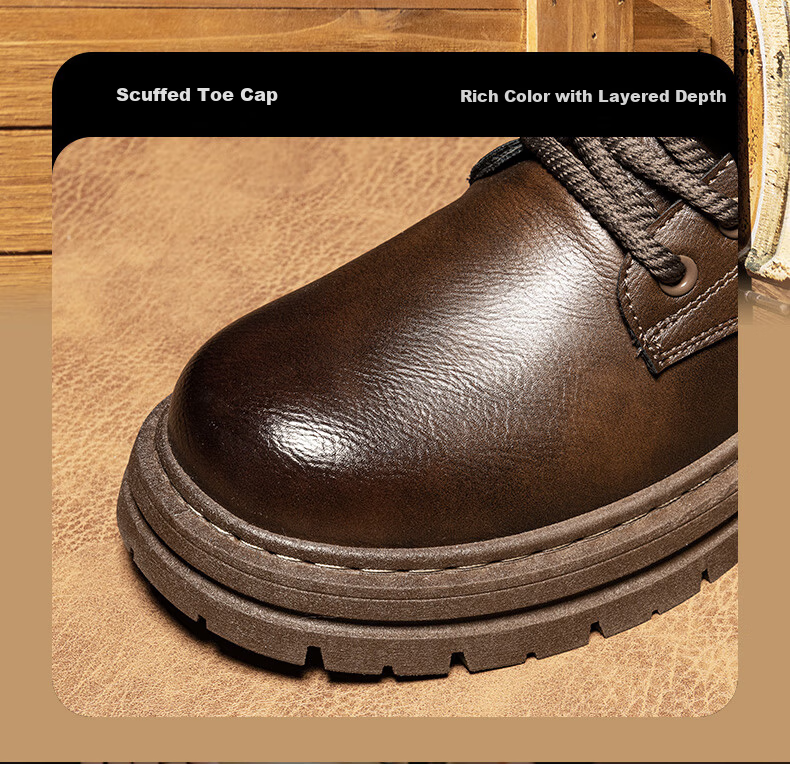 Warrior Men's Martin Boots 2025 Autumn Winter New British Style High-top Work Boots Brown 43 2022 8