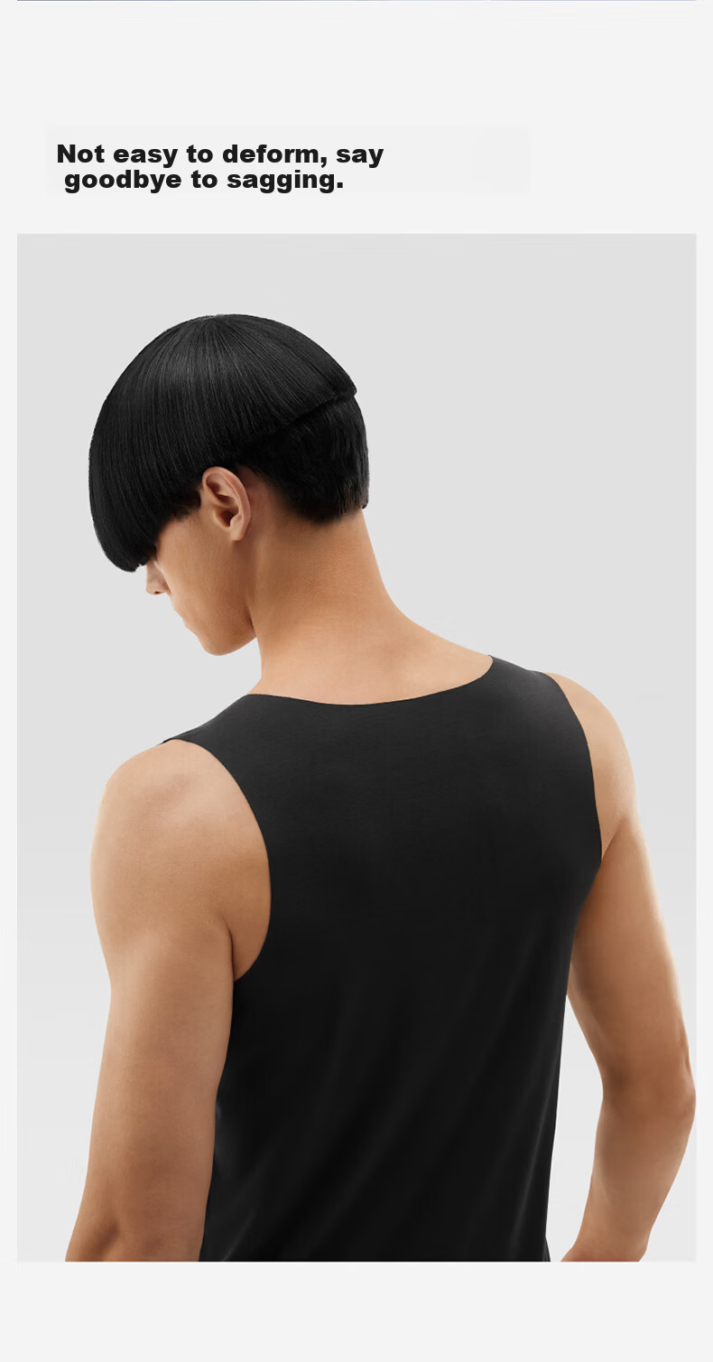 Bananain Sisi 508S Men's Modal Stretch Fit Vest Ice Silk Cooling Sleeveless Base Shirt Summer Pajamas Homewear 16