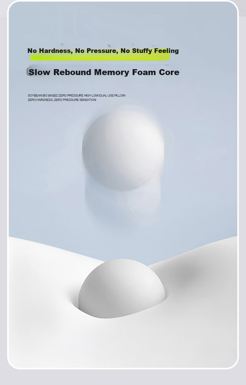 Aiwei Cervical Pillow Memory Foam Slow Rebound Sleep Pillow Core 30x50cm Blank 7
