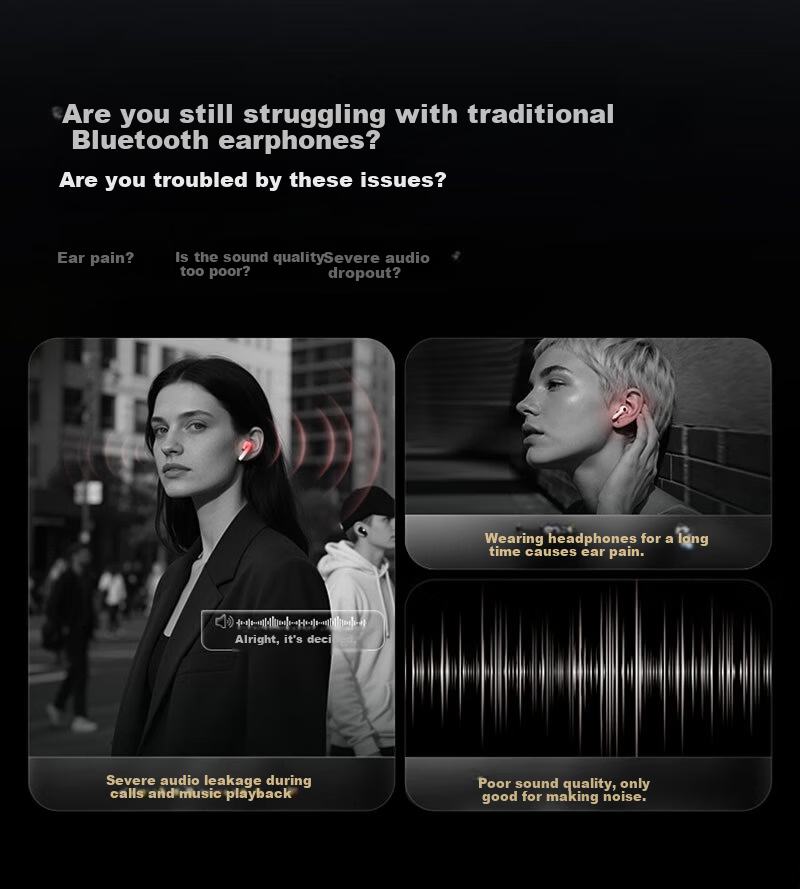 Skyworth S6 Sky Clip Aurora Black AI Version Bluetooth Clip-On Bone Conduction Open-Ear Wireless Sports Earphones New Year Gift 2