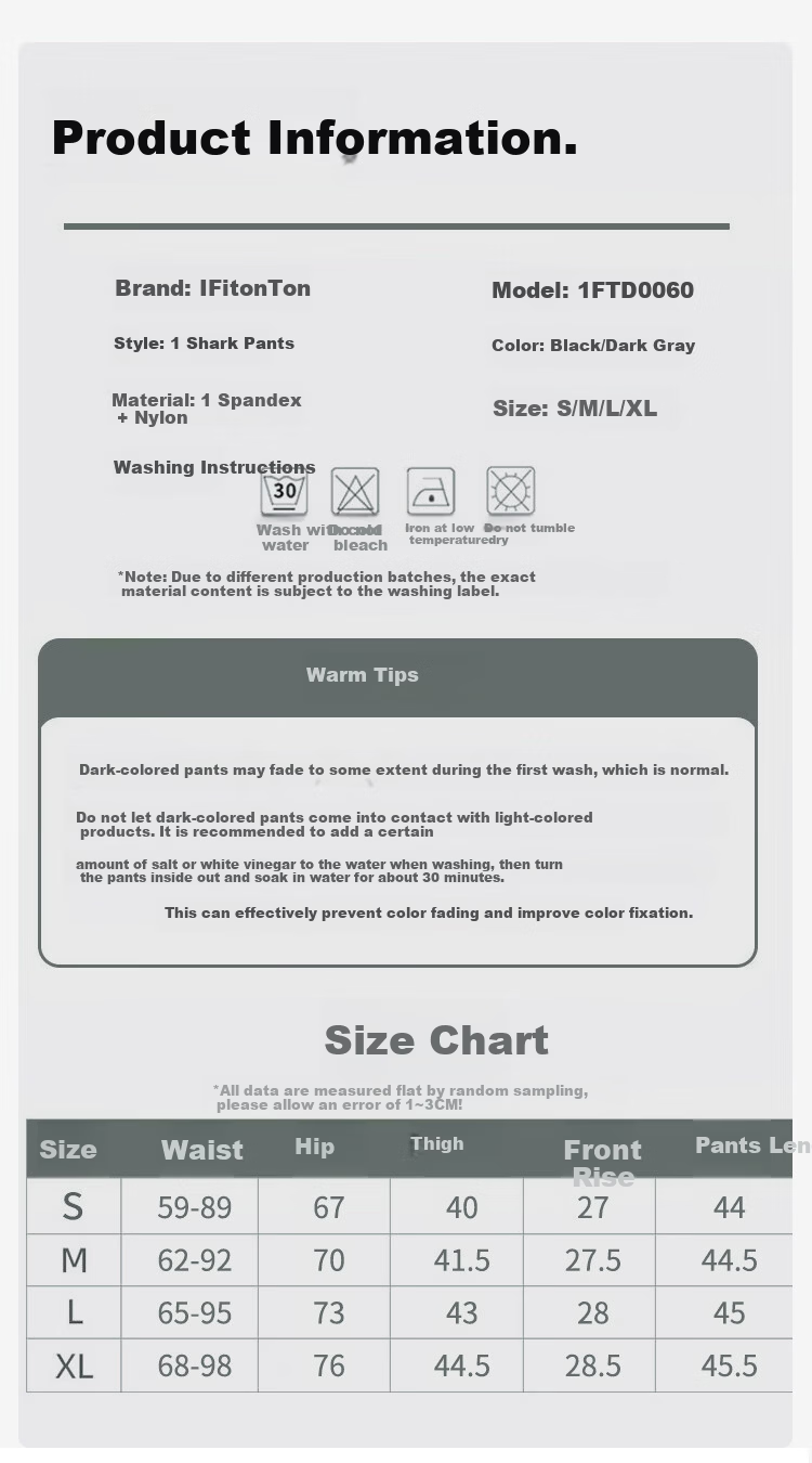FitonTon Women's Summer Thin Ice Silk High-Waist Shaping Sharkskin Cycling Shorts Five-Point Yoga Leggings 15