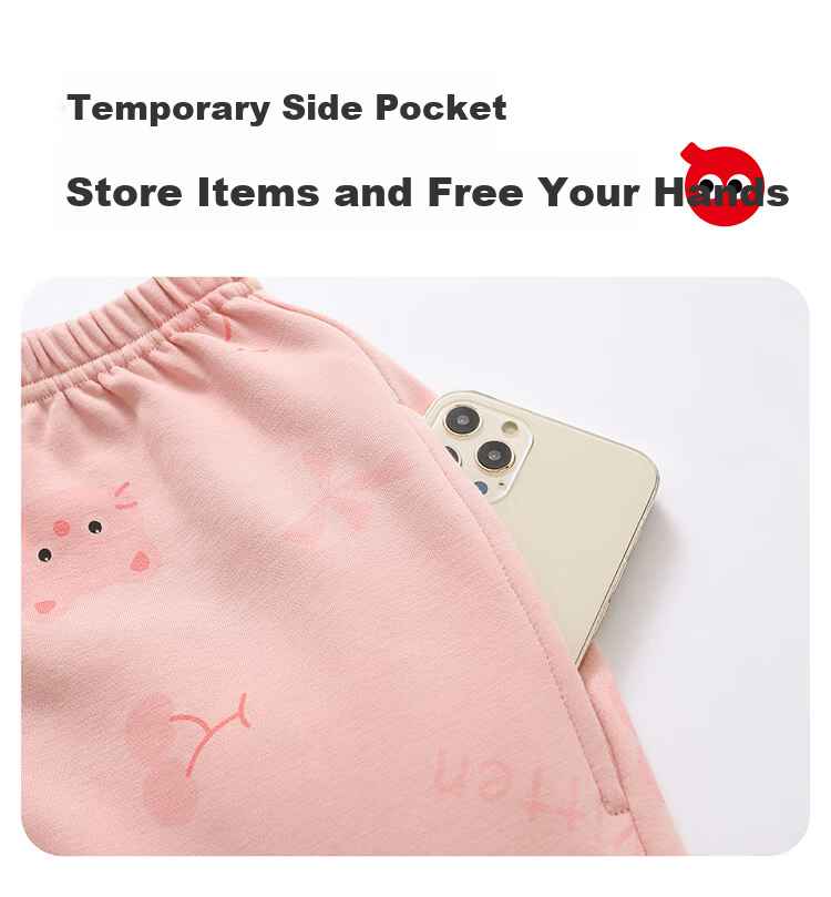 Hodo Kids Pajamas Class A Girls Antibacterial Anti-Mite Spring Summer 100% Cotton Mid-Large Children Cardigan Printed Homewear Set 9