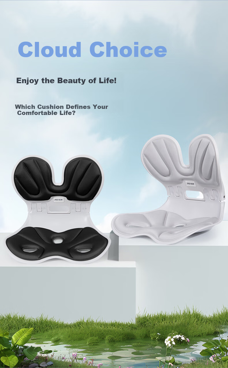 JAGO Lumbar Support Seat Cushion Waist Protector Long Sitting Office Backrest Integrated Waist Support Pad 10