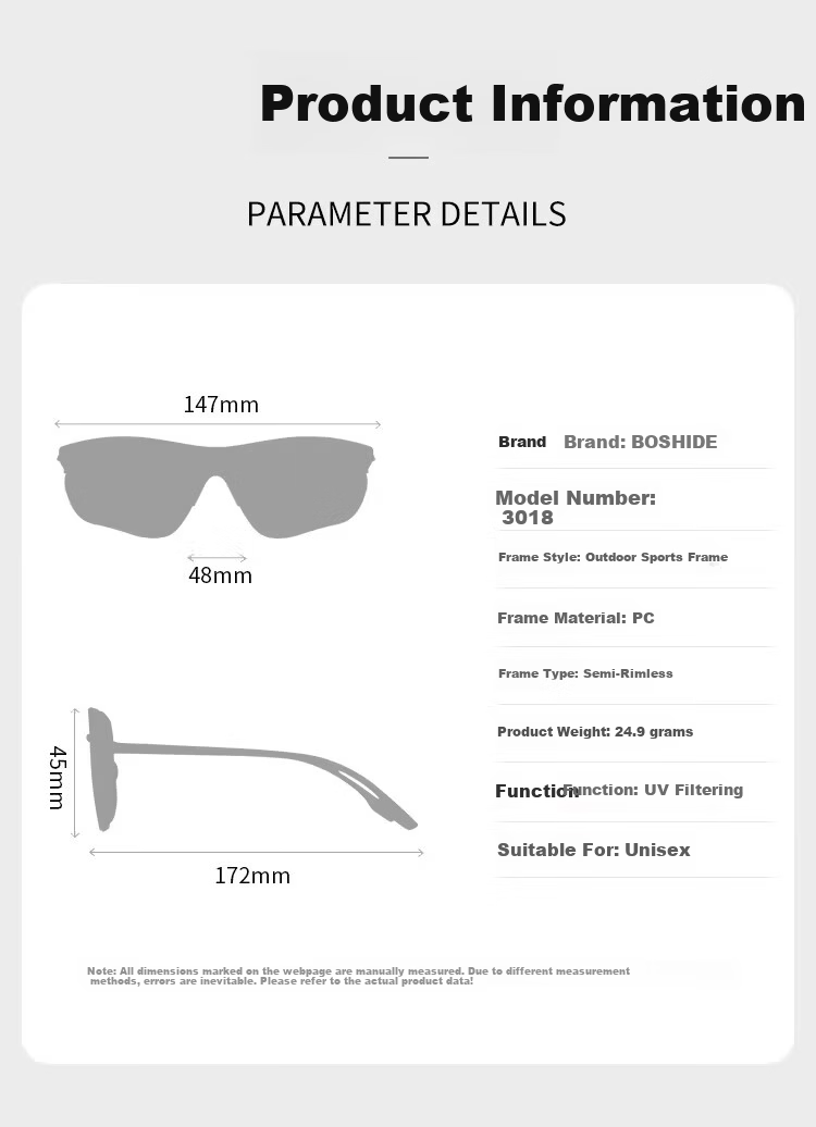 Boshide Cycling Glasses Mountain Climbing Sunglasses Protective Ski Goggles Outdoor Windproof UV Protection Gunmetal Frame White Silver Lens 26