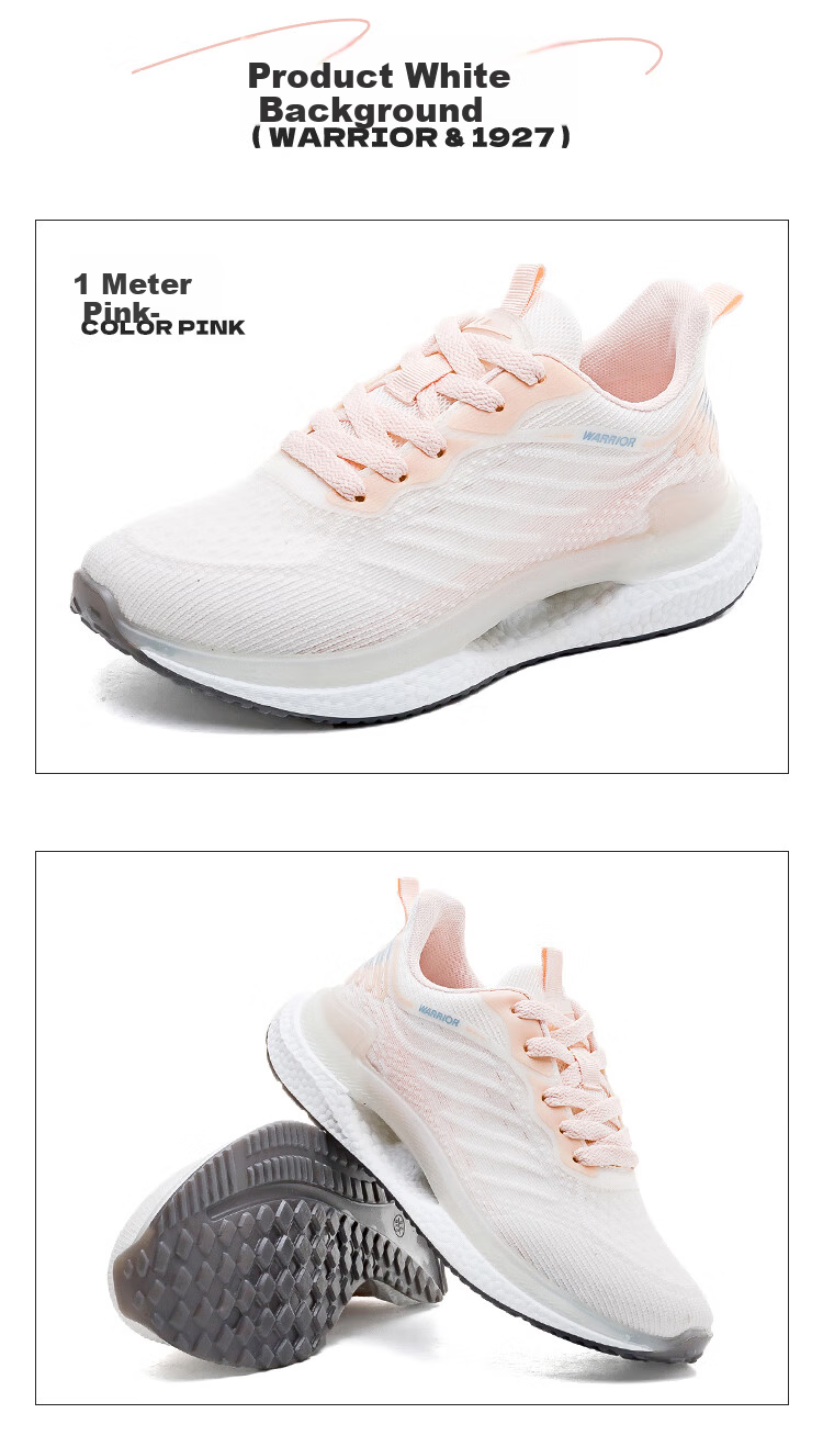 Warrior Women's Sports Shoes Casual Running Shoes for Women Summer 2026 Pink Beige Size 36 (230mm) 22