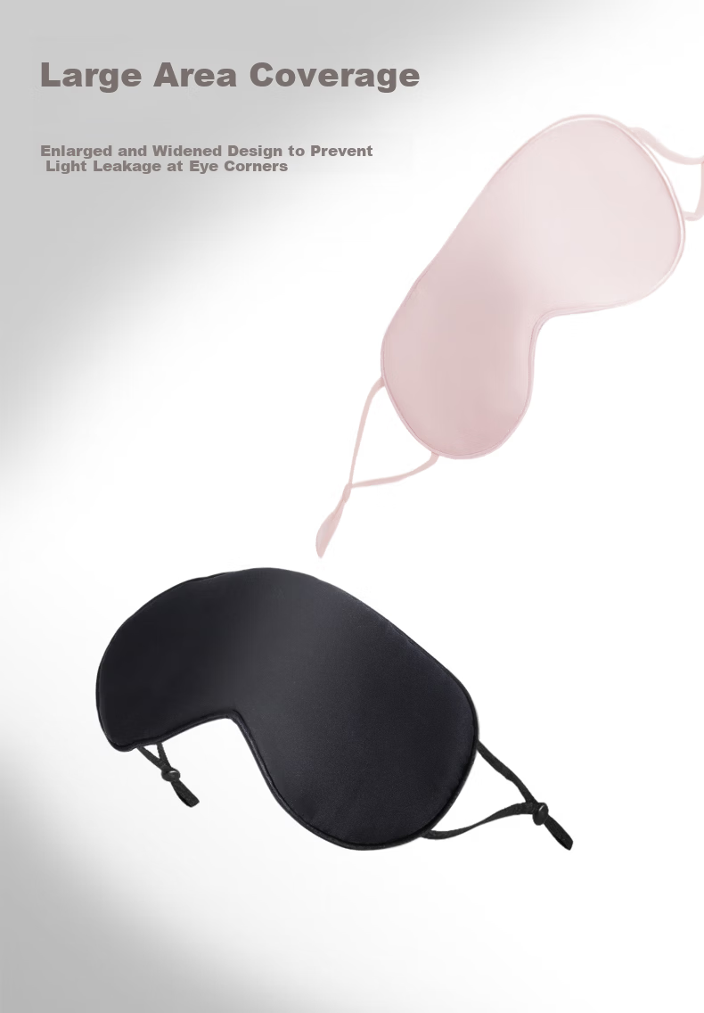 LingTing Yuanmu Double-Sided Silk Sleep Eye Mask Breathable Cooling Eye Cover Rose Pink 3