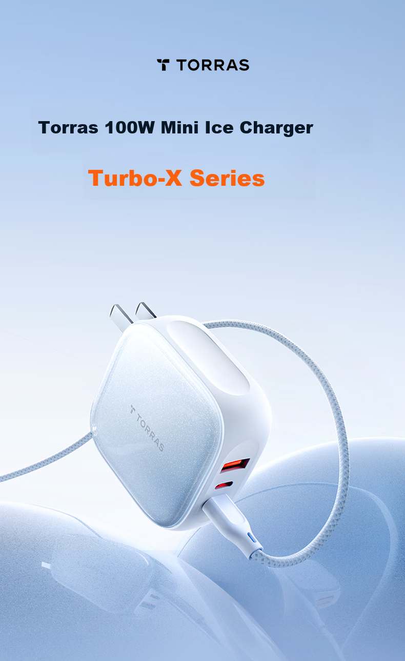 Torras 100W GaN Charger Set Official Genuine Multi-Port Type-C Fast Charger for Apple, Huawei Phones, Laptops 5