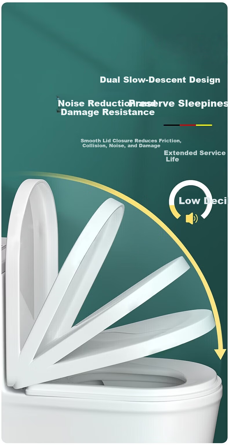OPLSED [Germany] Universal U-Shaped Enlarged Toilet Seat Cover Thickened Slow-Closing Lid for Old-Style Toilets 10