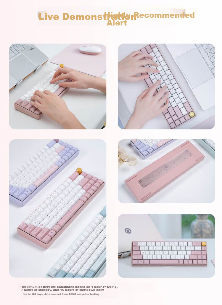 ASUS A-Dou Aromatic Mechanical Keyboard Bluetooth Wireless Dual-Mode Gaming Keyboard Aluminum Alloy Body PBT Dye-Sub Keycaps Multifunctional Aroma Knob Jasmine Green 10