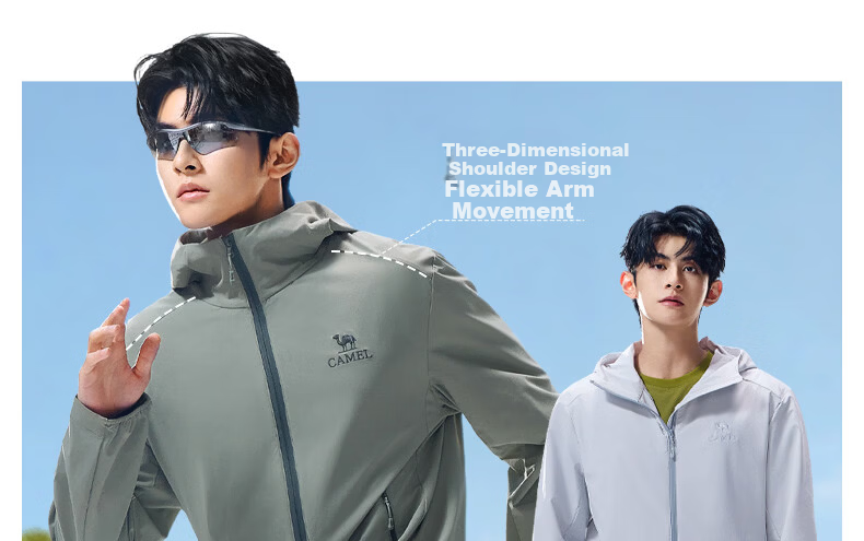 Camel Men's Spring Autumn Outdoor Sports Windproof Water-Repellent Softshell Jacket M16BA6V022 20