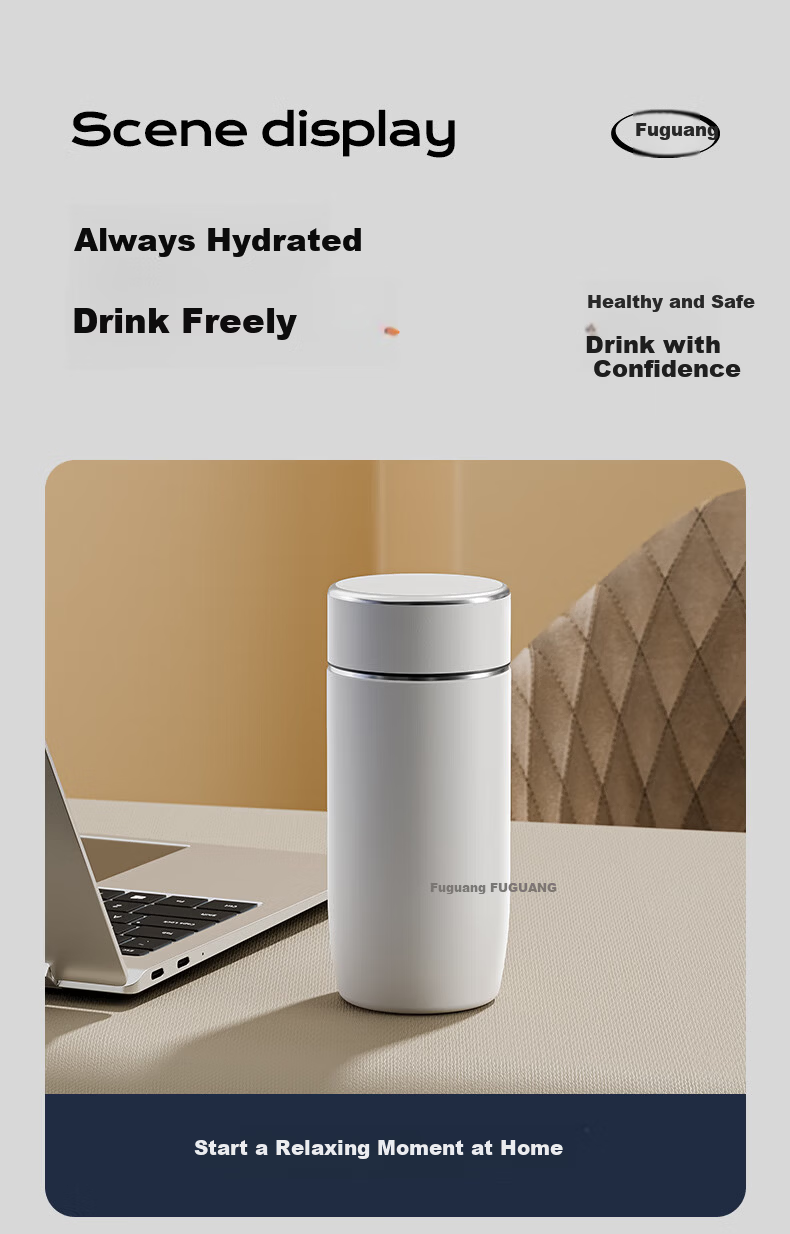 Fuguang Insulated Water Bottle for Men 316L Stainless Steel Portable Business Travel Tea Cup 12