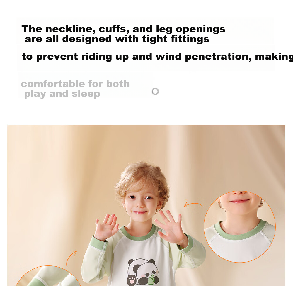 Betis Kids Spring Autumn New Pure Cotton Long Sleeve Belly Protection Unisex Children's Pajamas Homewear Jumpsuit Set 19