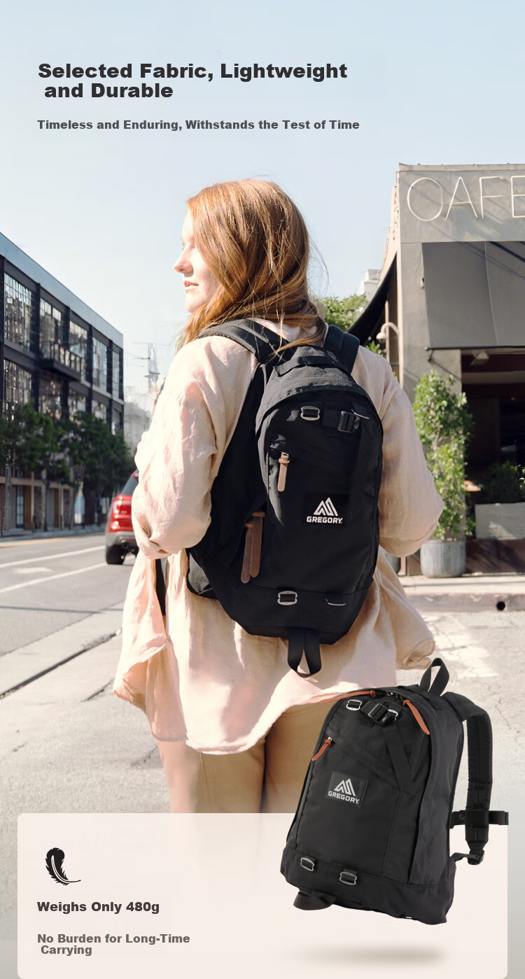 GREGORY Gregory Double Shoulder Backpack Outdoor Short Trip Travel Vacation Stylish Commuter Casual Unisex Versatile 09J 3