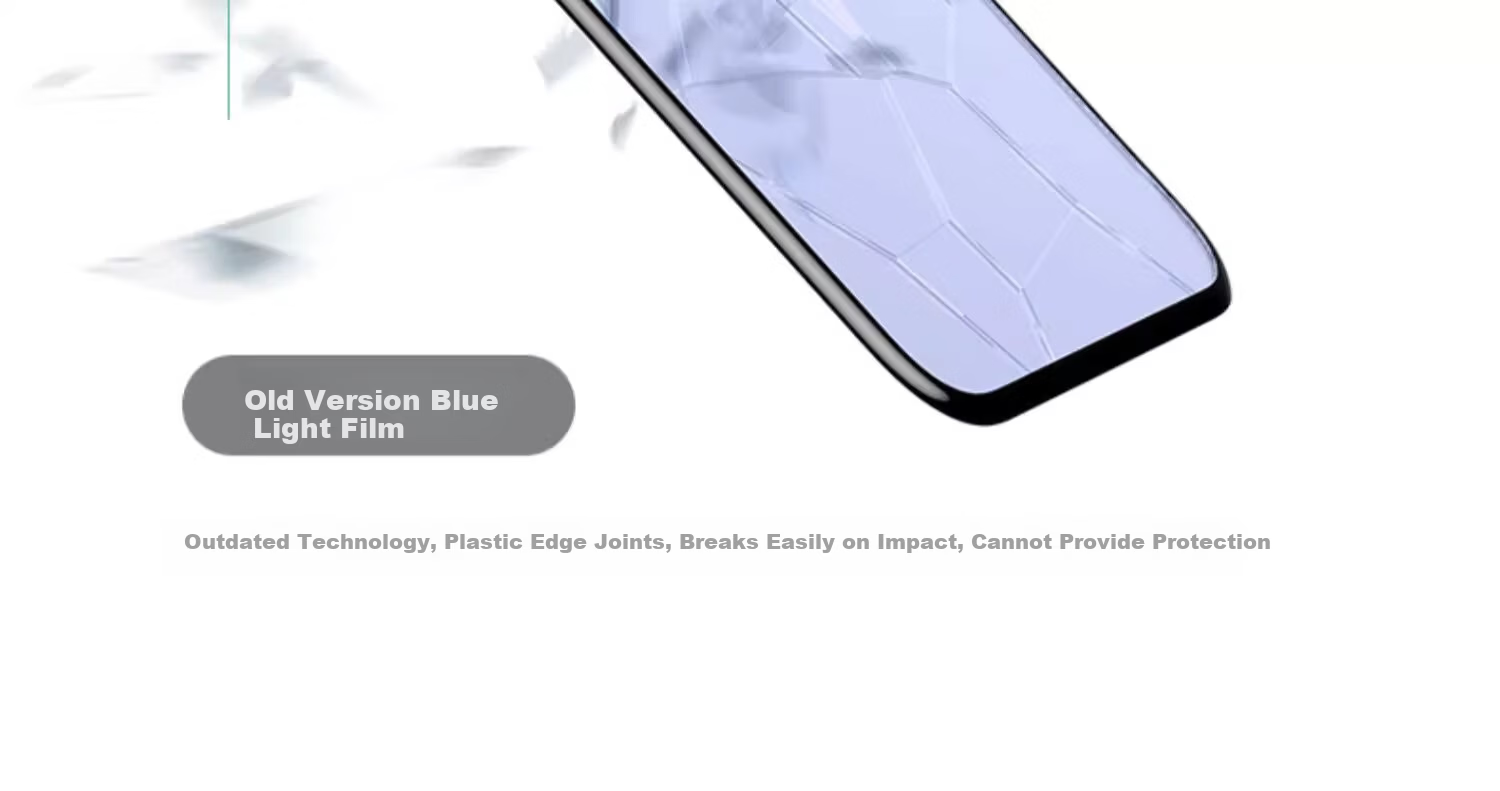 DIVI [Value Pack of 2] Tempered Glass Screen Protector for Apple IPhone 12 Pro Max, Eye Protection Anti-Blue Light Full Coverage Glass Shatterproof Protective Film 10