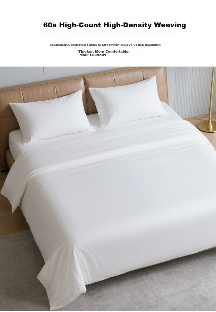 Ranpai Pure Cotton White Duvet Cover, Single Piece, 100% Cotton, Star-Rated Hotel Bedding, for 1.8m Bed, 220x240cm 5
