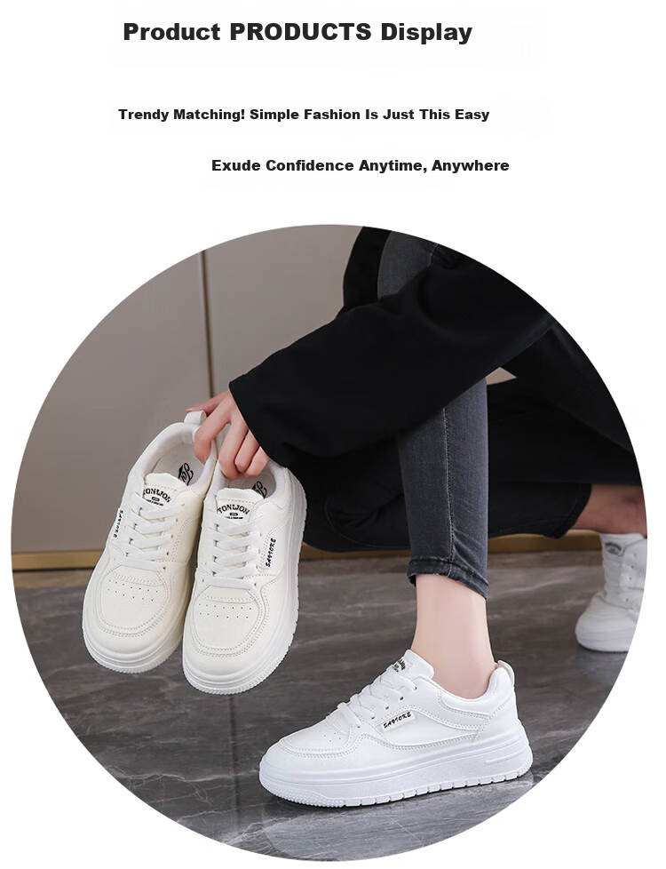 TonLion Women's Shoes, Summer 2026 White Sneakers, Korean-Style Student Skateboard Shoes for Women, Casual Sports Shoes, Beige, Size 35 8