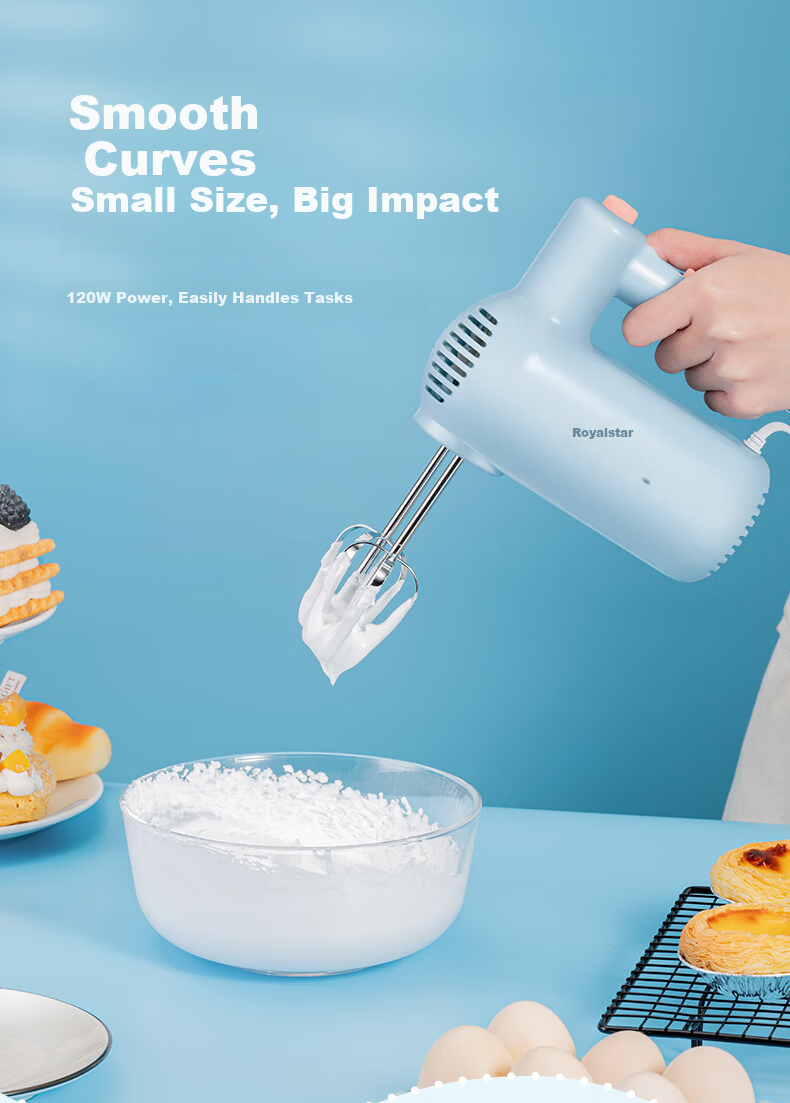 Royalstar Electric Hand Mixer 300W High Power Automatic Egg Beater Cream Whisk Handheld Cake Batter Mixer EGK207L 2