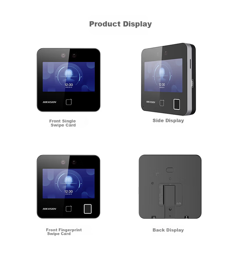 Hikvision Facial Recognition Access Control All-in-One Machine Office Attendance Fingerprint Time Clock Face+Card+Password D13 16