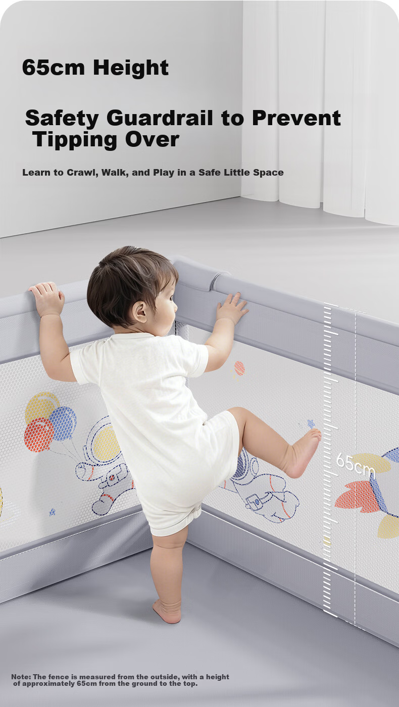 Beiboshi Babybox Baby Play Pen, Infant And Toddler Safety Barrier, Crawling Mat for Living Room And Indoor Use 11