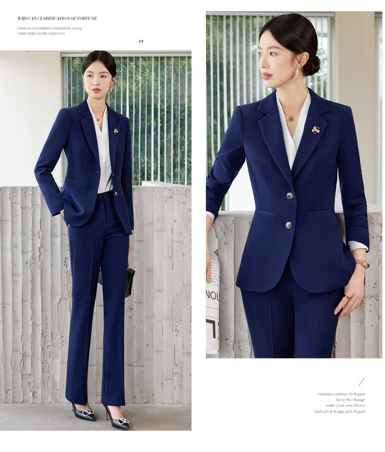 Chaoxu Wrinkle-Free Two-Button Blazer Suit Women's Professional Commuter OL Interview Formal College Workwear Jacket 13