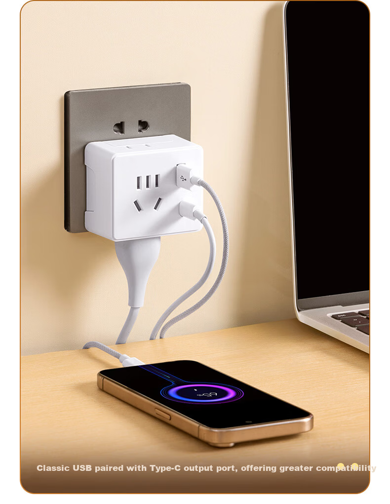 Aleleko Universal 20W Super Fast Charging Adapter with UK/HK/EU/AUS/SG/KR Plug Converters 6