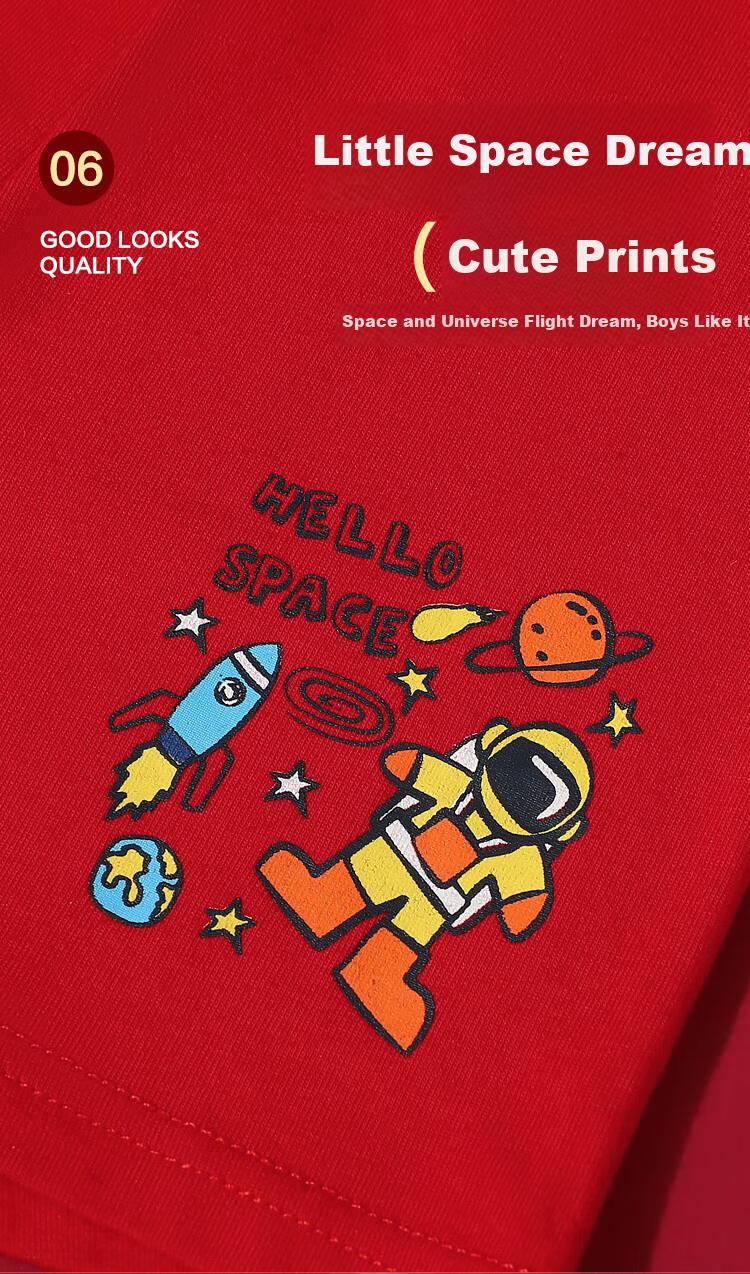 Hodohome Boys' Underwear, Hongyun Zodiac Year Red Shorts, Boys' New Year Festive Cotton Spandex Shorts, 311 170 6