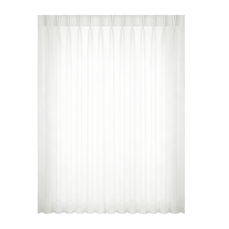 JD Jingzao Phantom Yarn Sheer Curtain Light-Filtering Privacy Balcony Living Room White Window Screen 1.5x2.0m with Hooks 1 Piece
