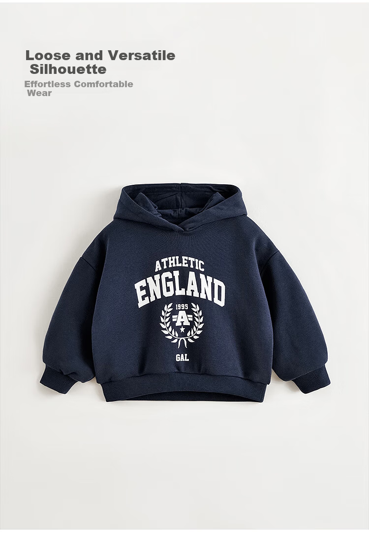 MARC&JANIE Girls Casual College Loose Hoodie Children's Sports Top Spring 250265 2