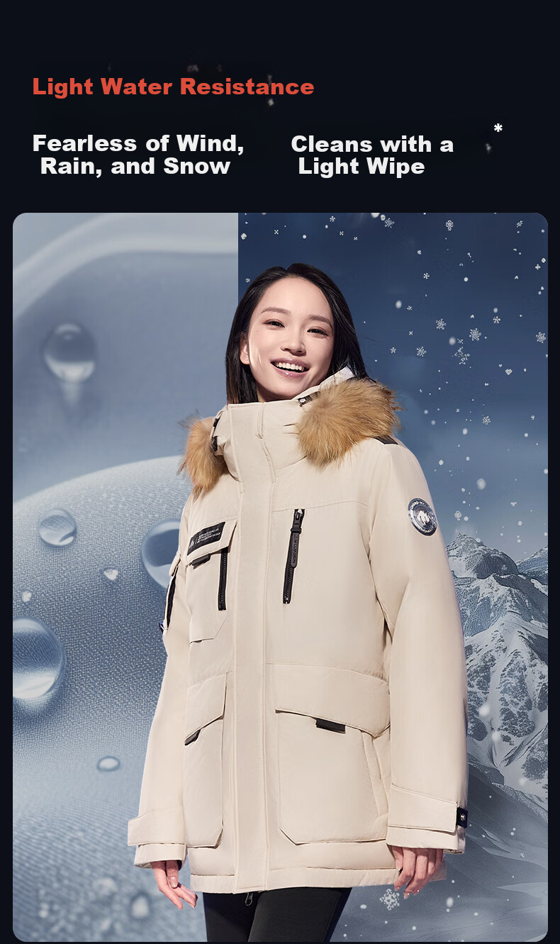 Meilicheng Men's and Women's Couple's 2025 Winter Outdoor Warm Workwear Extreme Cold Goose Down Jacket 188 7
