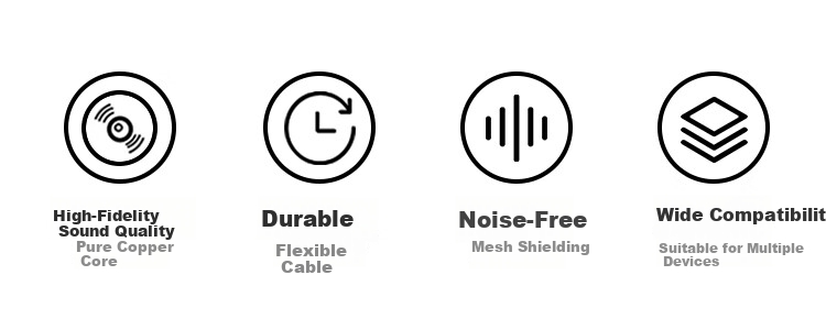 ZHENWEI 6.5mm Audio Cable 6.35mm Dual Core Male to Male Connection Cable for Recording Speaker Amplifier Microphone Electric Guitar Electronic Keyboard Mixer Adapter Cable 0.5M 2