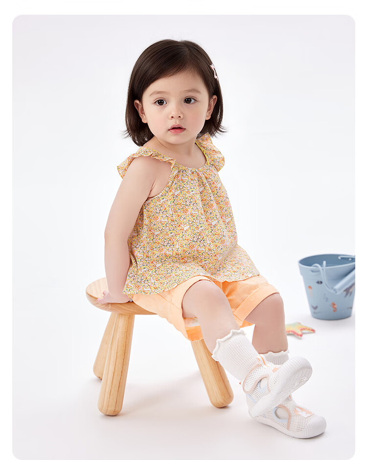 Balabala [balaOne] Baby Vest Infant Top Girls Summer 2026 Sweet Fashion 21