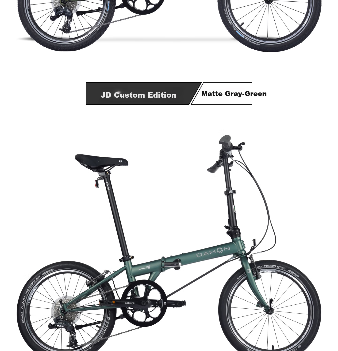 DAHON Folding Bike 20-inch 8-Speed Classic P8 KBC083 Black Classic Edition - Jingcang 17