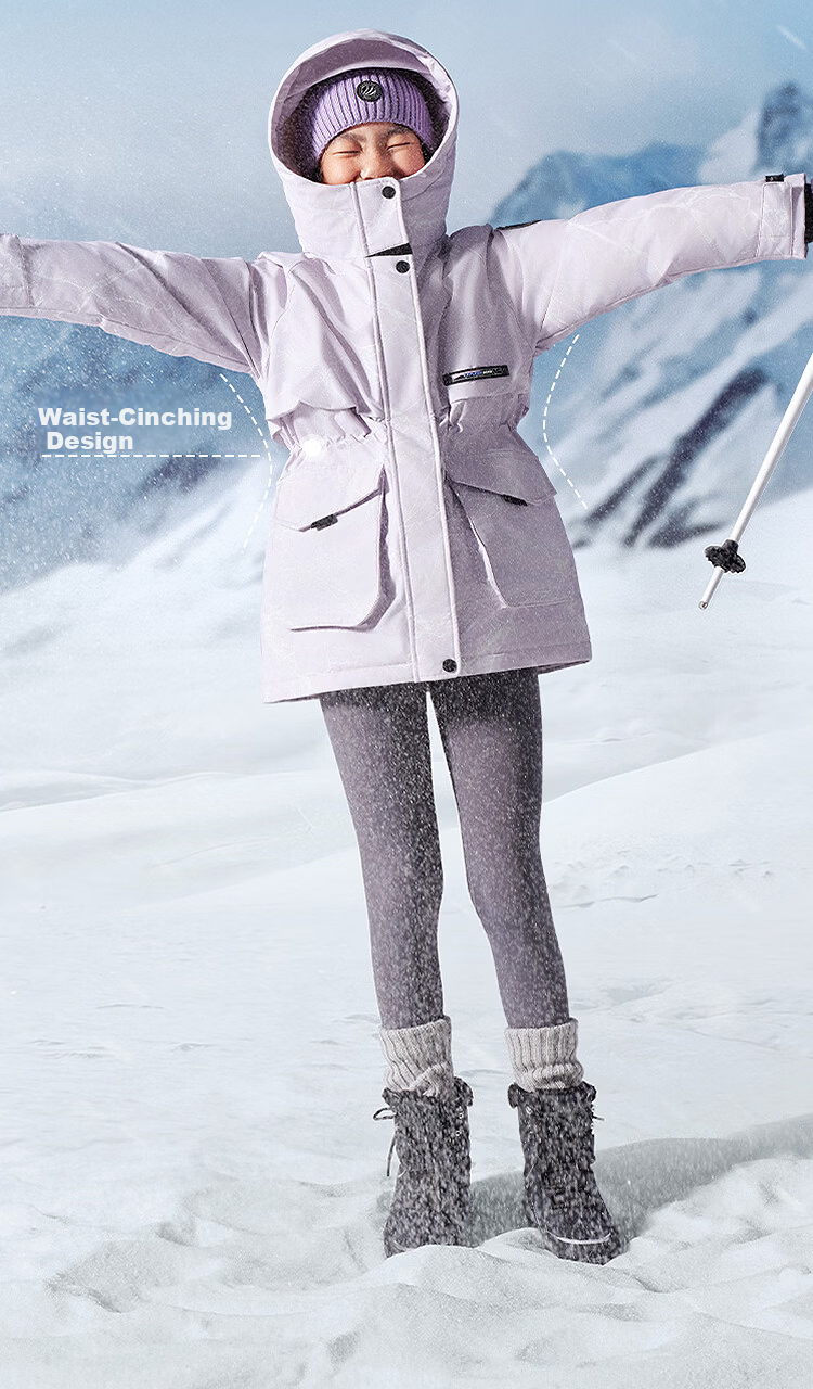 Bosideng Off-Season Down Jacket Children's Winter Classic Extreme Cold Thickened Large Kids Parent-Child Hooded Coat 8
