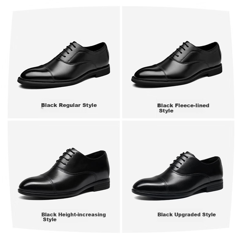 HLA Men's Oxford Leather Dress Shoes Business Formal Comfortable Versatile Leather HAAPXM2FBA188 Black Size 40 15