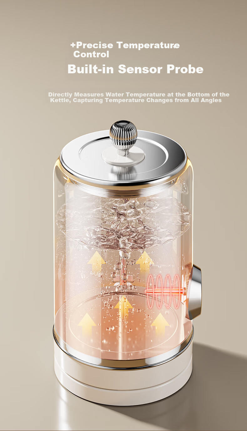 Modong Electric Kettle Double-Layer Anti-Scald 1.8L Large Capacity Household Electric Kettle 316 Stainless Steel Inner Liner 1500W High Power Fast Boiling MD-DSH09 5