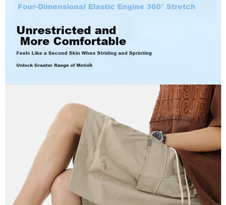 LangSha Men's Summer Breathable Lightweight Loose Casual Outdoor Quick-Dry Running Fitness Ice Silk Shorts 11
