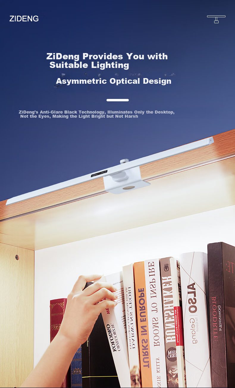 ZIDENG AA Grade Eye Protection Desk Lamp with Clip Full Spectrum Reading Lamp for Students and Children 3