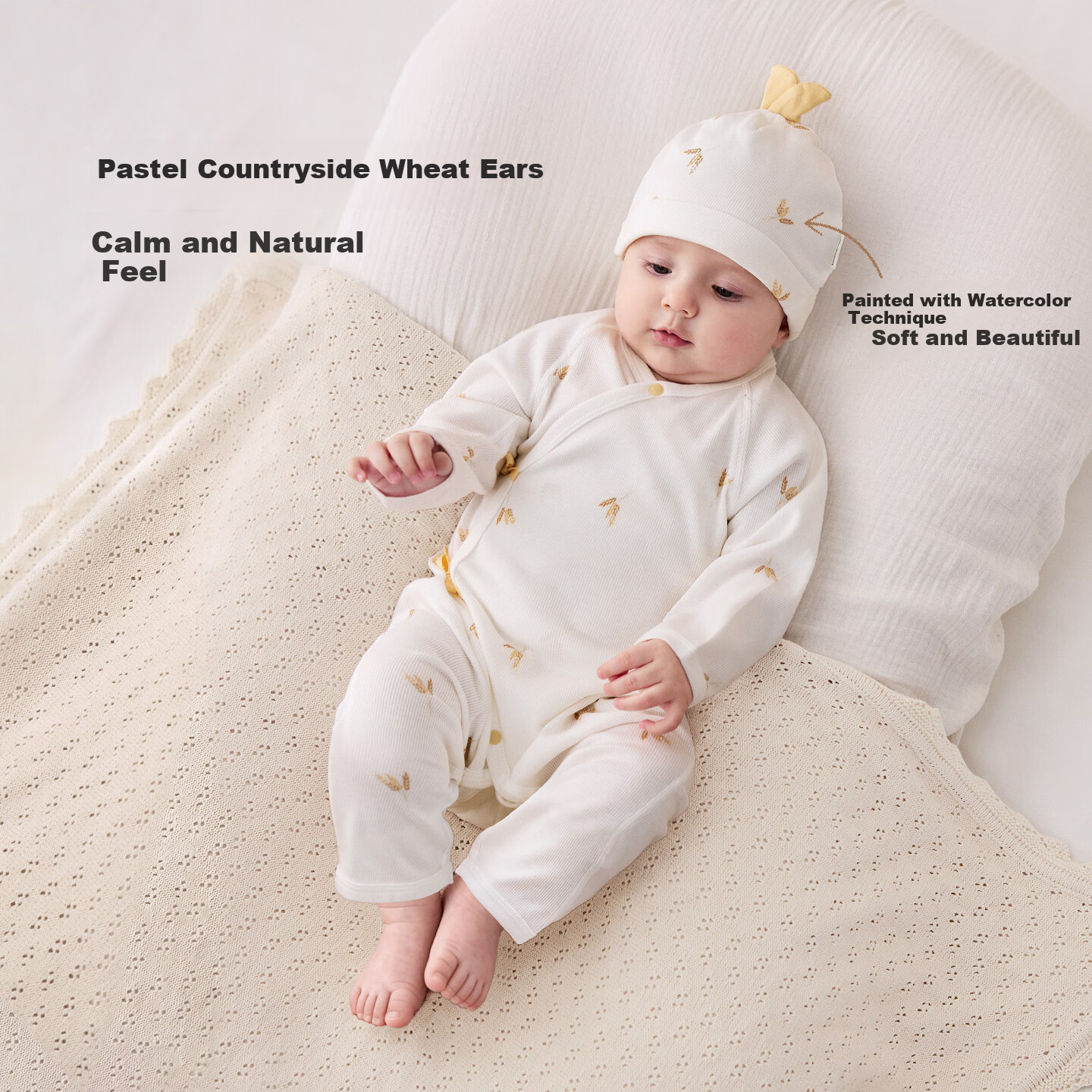 Babylove Newborn Spring Autumn Romper Tie-up Modal Cotton Baby Jumpsuit Crawling Suit Shisui Collection